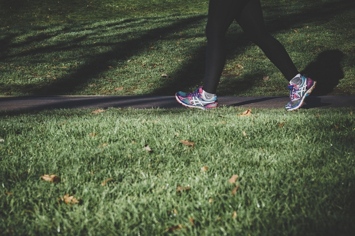 woman walking in park