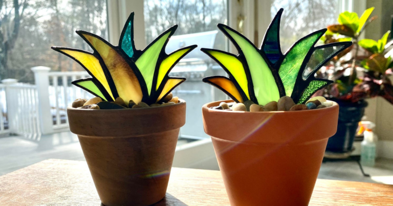 Artist Creates Beautiful Stained Glass House Plants