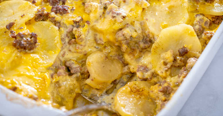 Cheesy Hamburger Potato Casserole
