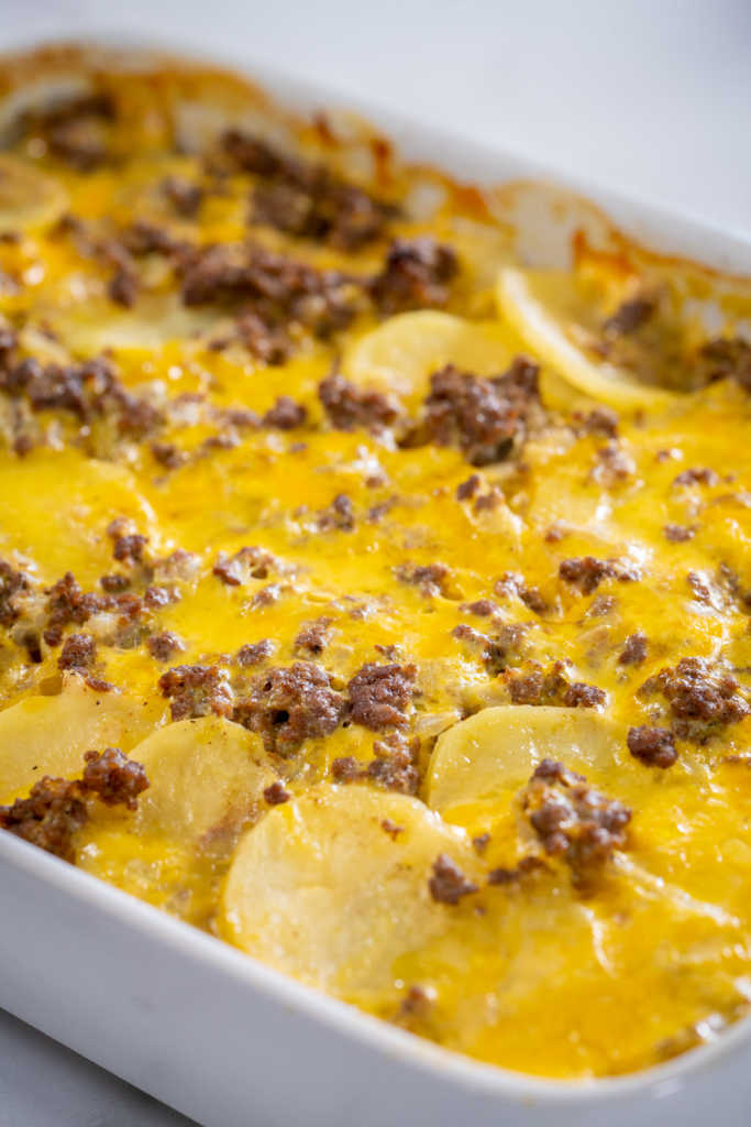 Cheesy Hamburger Potato Casserole Recipe - Little Sunny Kitchen