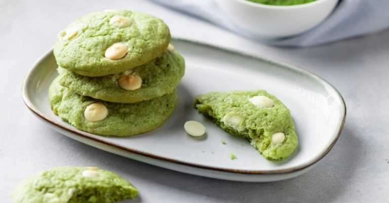 White Chocolate Green Tea Cookies