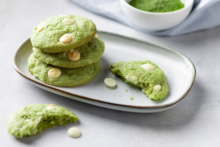 White Chocolate Green Tea Cookies