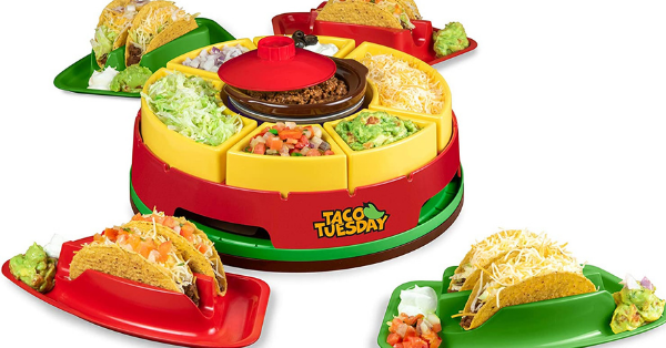Lazy Susan Is Designed To Hold Taco Fixings To Make Taco Tuesday Even Better