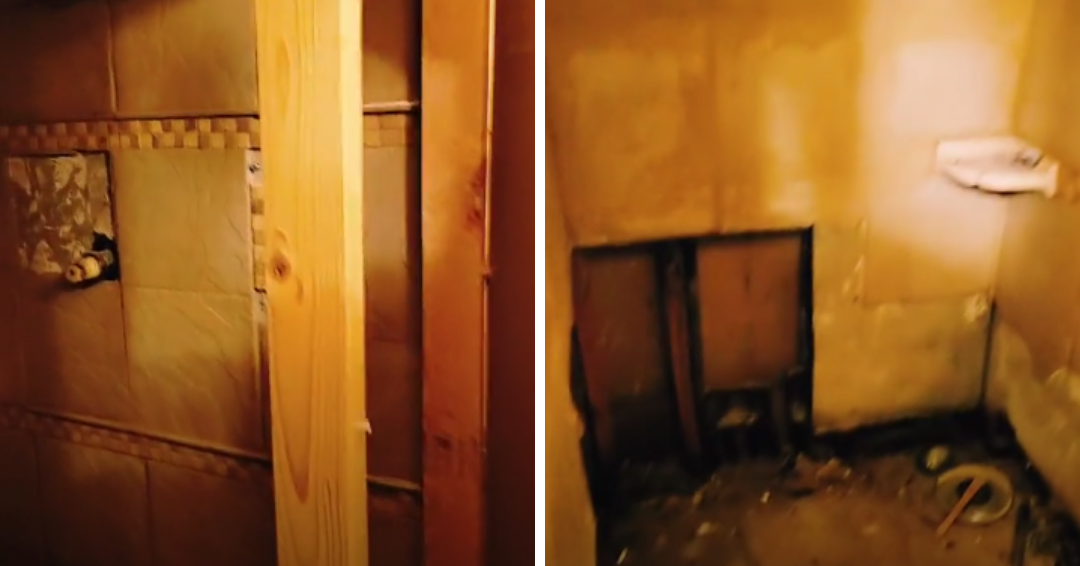 Couple discovers hidden bathroom during home renovation