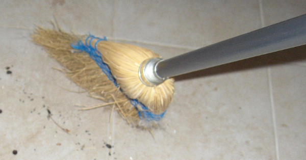 How To Sweep A Floor Without A Dustpan