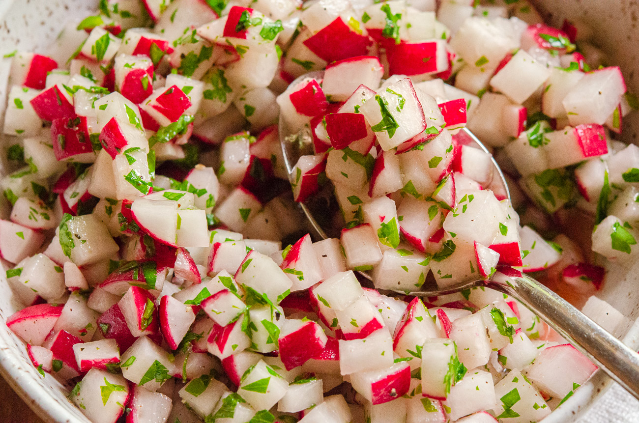 Simple Radish Salad (& how to grow radishes) - Momcrieff