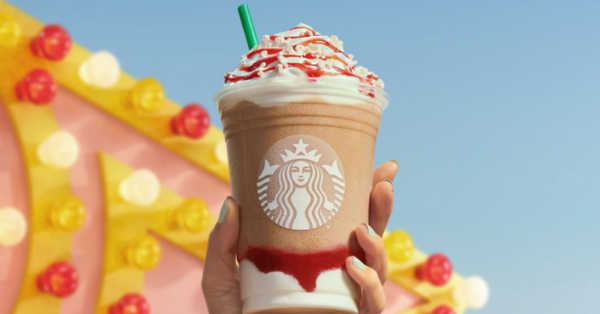 Starbucks Released A New Strawberry Funnel Cake Frappuccino