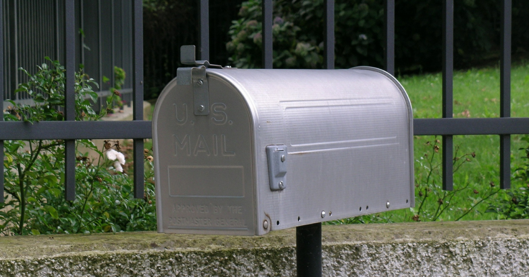 dryer sheet in mailbox