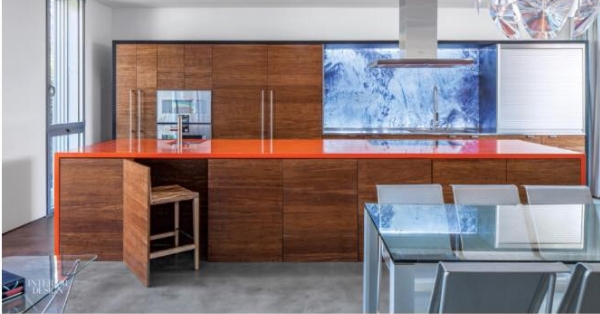 These Counter Stools Were Designed To Be Hidden When Not In Use