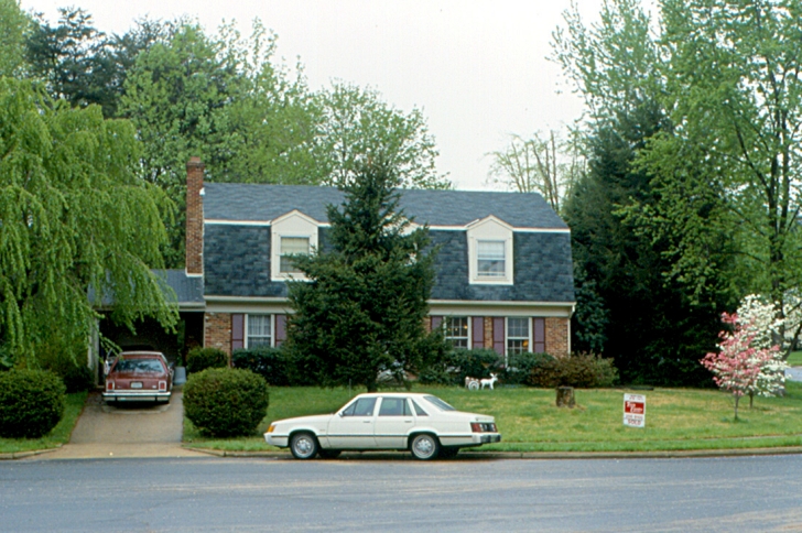 1980s suburban house exterior