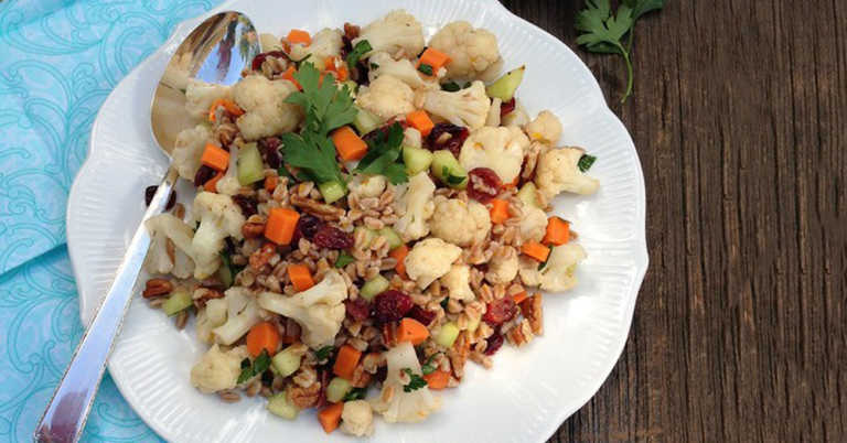 Cauliflower Salad with Yogurt Curry Sauce