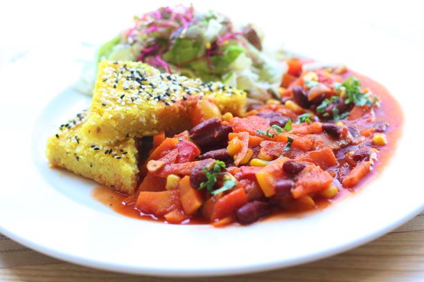 Chilli Sin Carne with Polenta