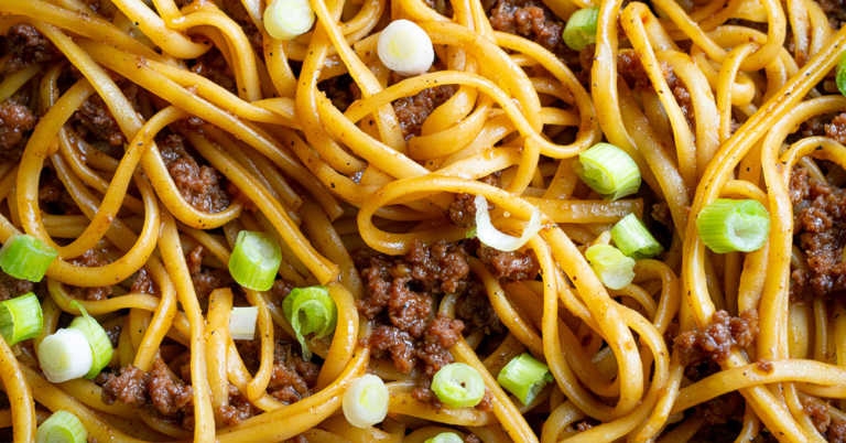 Mongolian Ground Beef Noodles