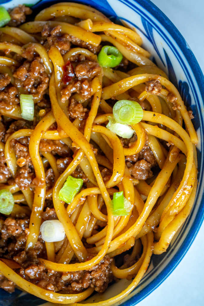 Mongolian Ground Beef Noodles | 12 Tomatoes