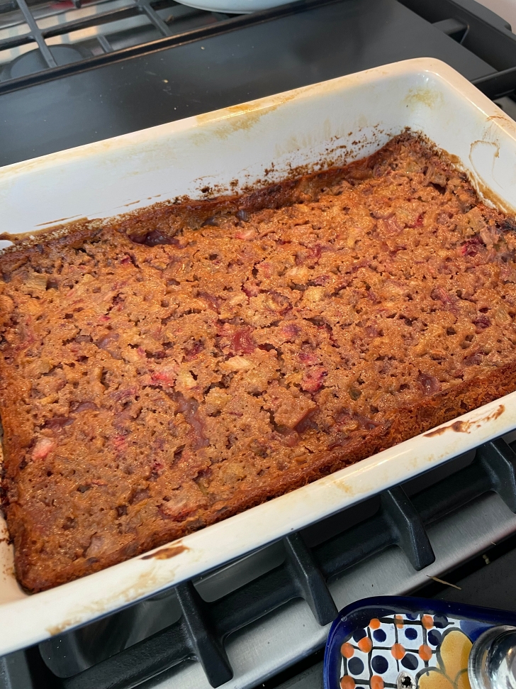 Strawberry Rhubarb Blondies