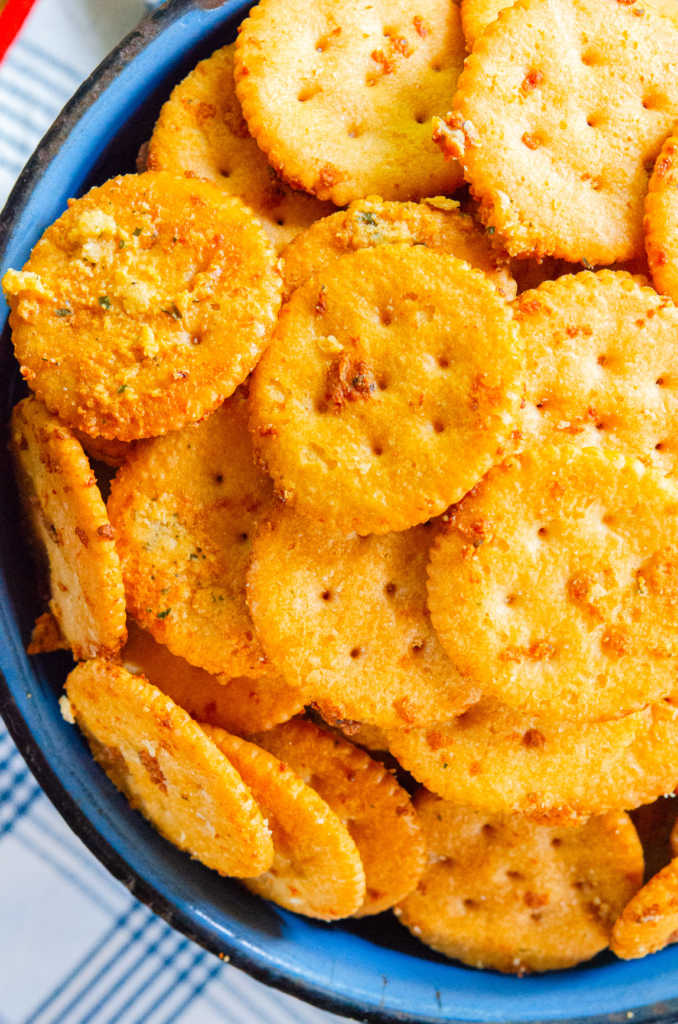 Baked Seasoned Ritz Crackers - This Savory Vegan