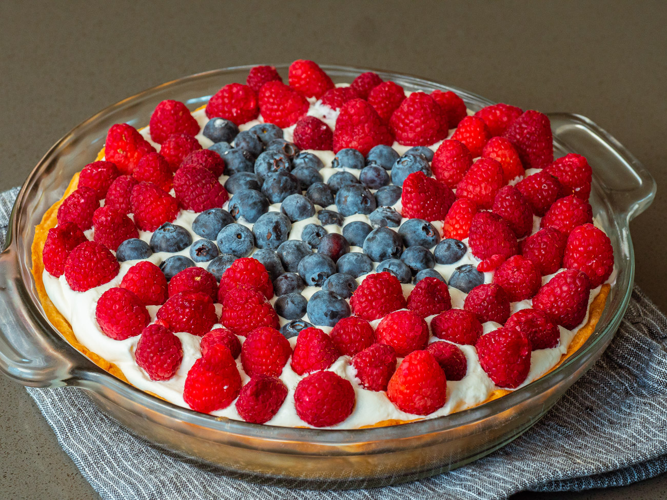 Red, White, and Blue Buttermilk Pie
