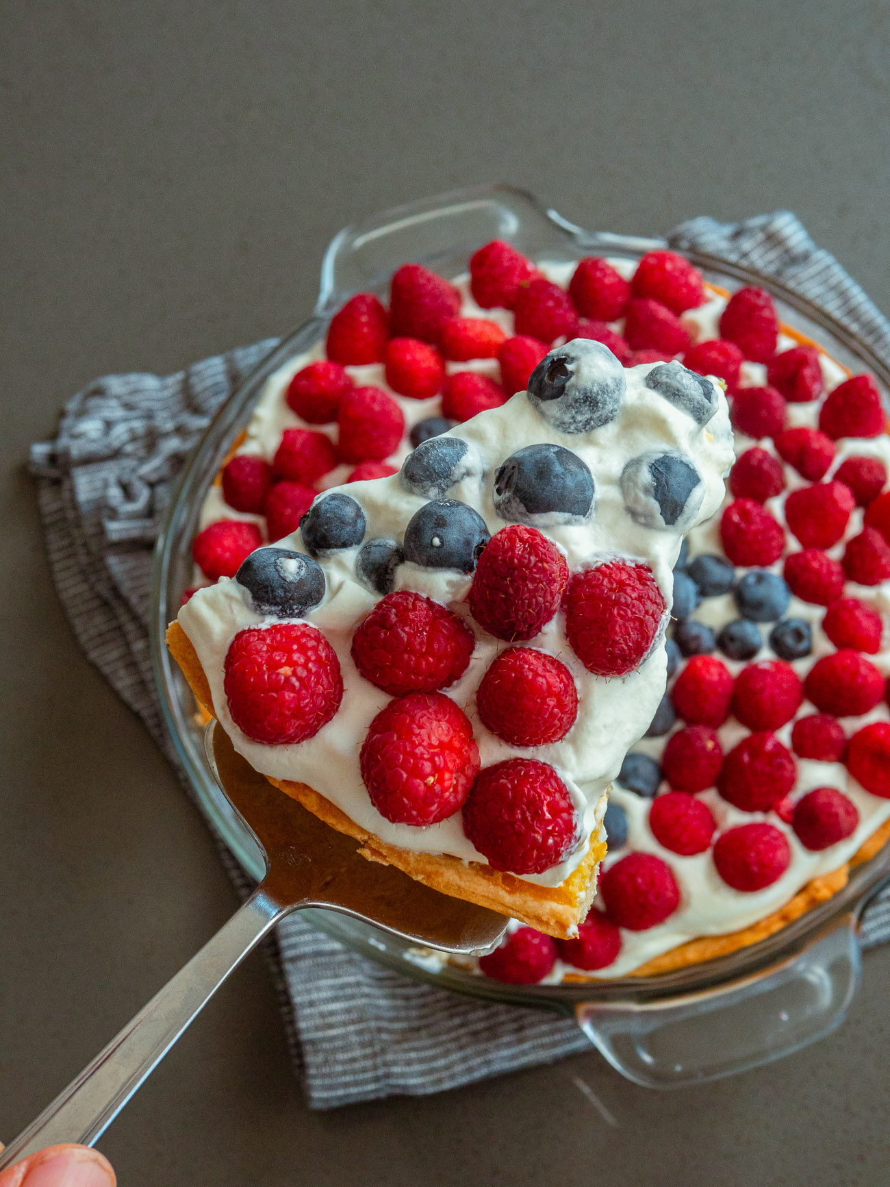 Red, White, and Blue Buttermilk Pie