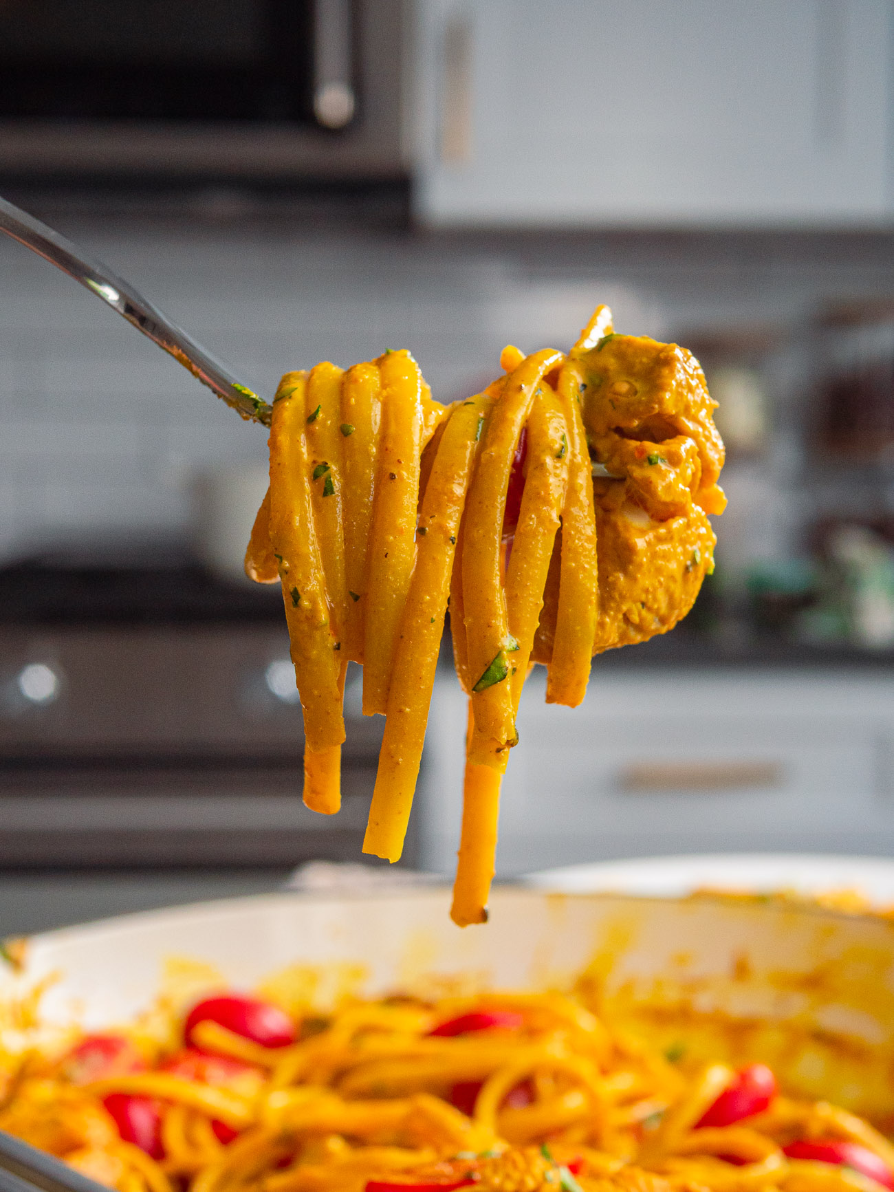 Chicken Curry Spaghetti 