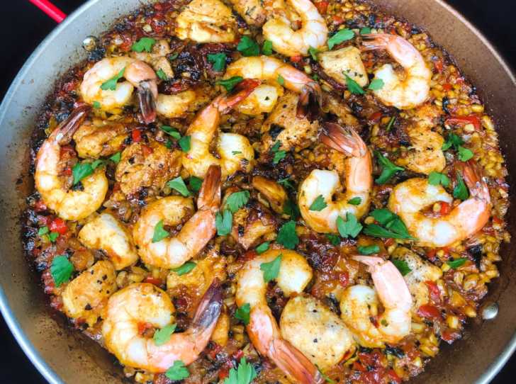 Shrimp and Sausage Paella