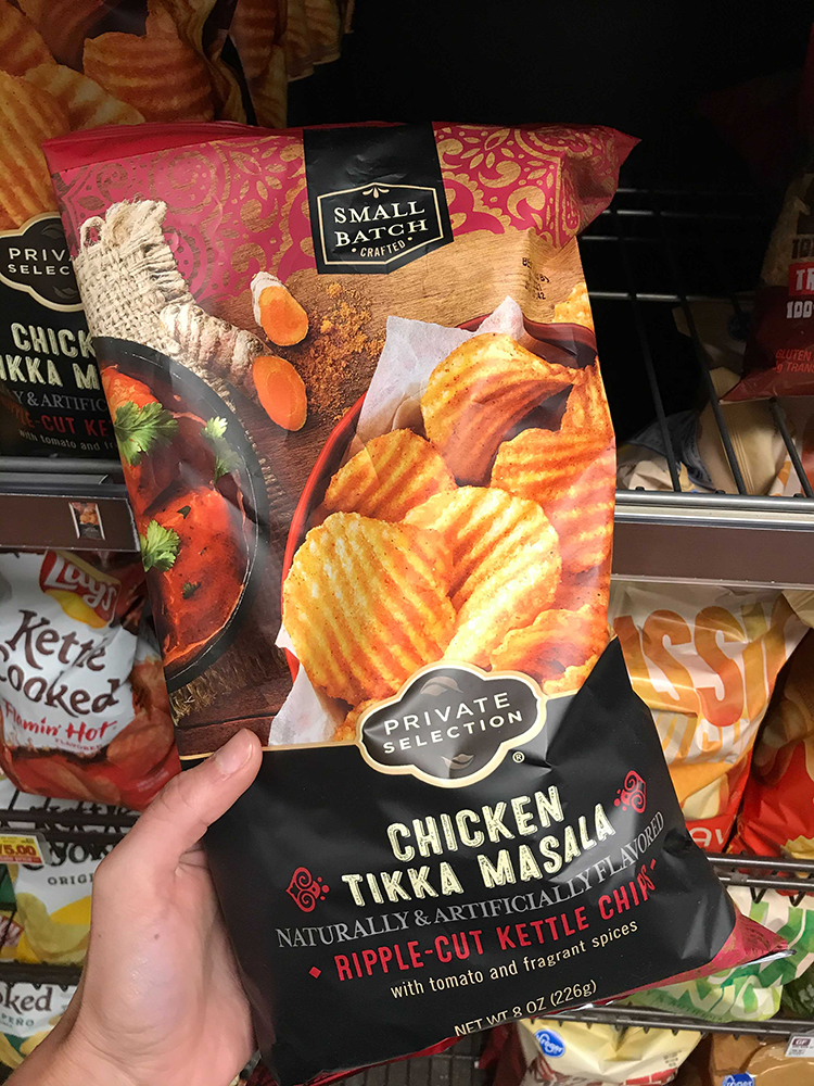 Bag of chicken tiki masala chips