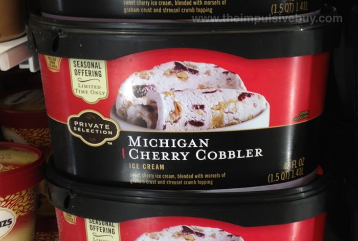 Tub of cherry ice cream