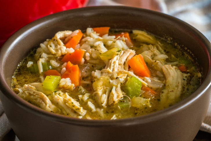 Bowl of chicken soup