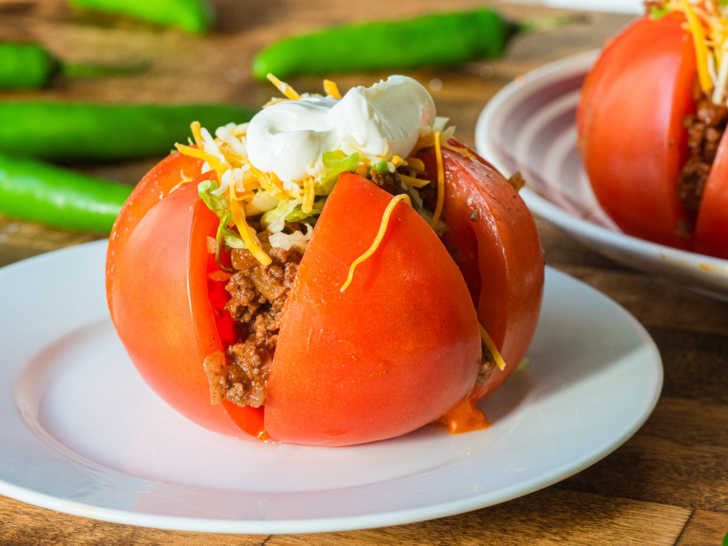 Low carb taco tomatoes