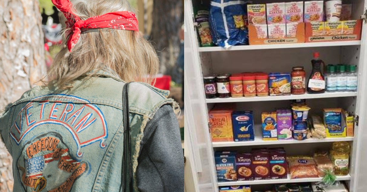 Veteran at a food pantry