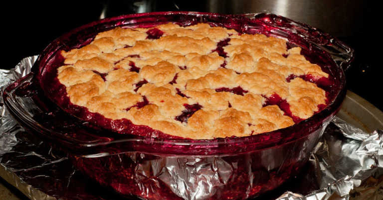 Strawberry Cobbler With Lemon Biscuits