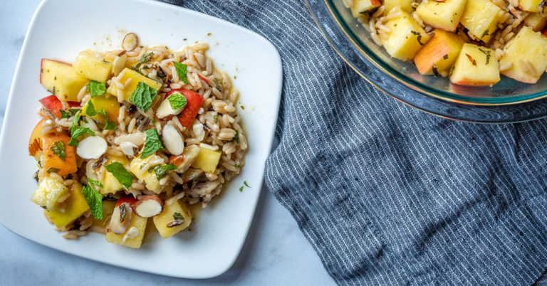 Honey Mint Wild Rice Salad