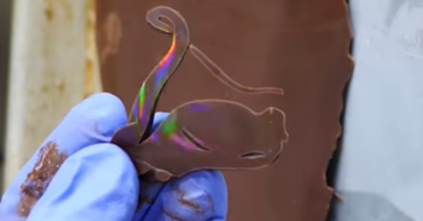 Man Uses Science To Create A Rainbow Hologram Out Of Chocolate