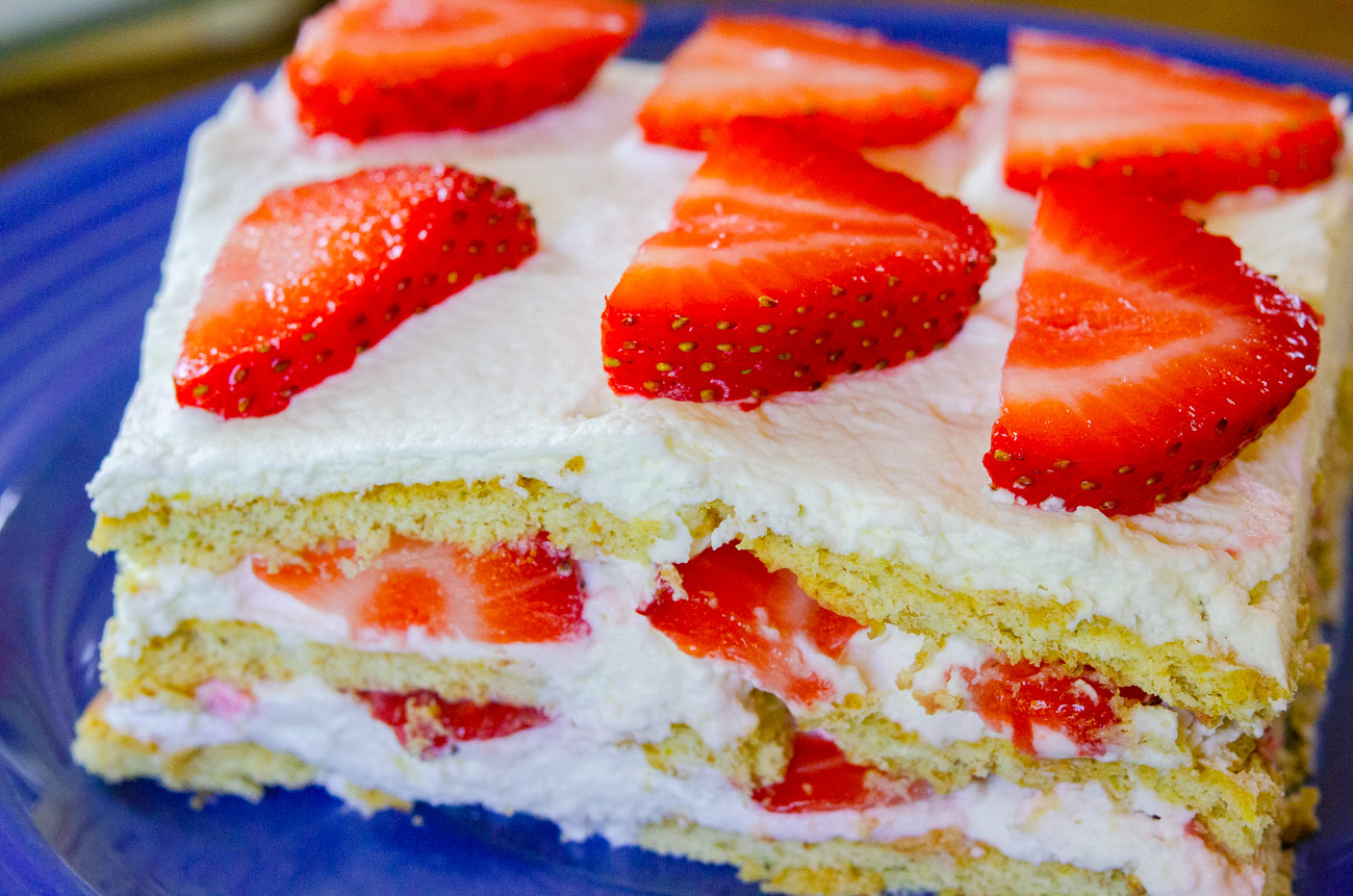 3-ingredient Strawberry Icebox Cake Recipe by Tasty