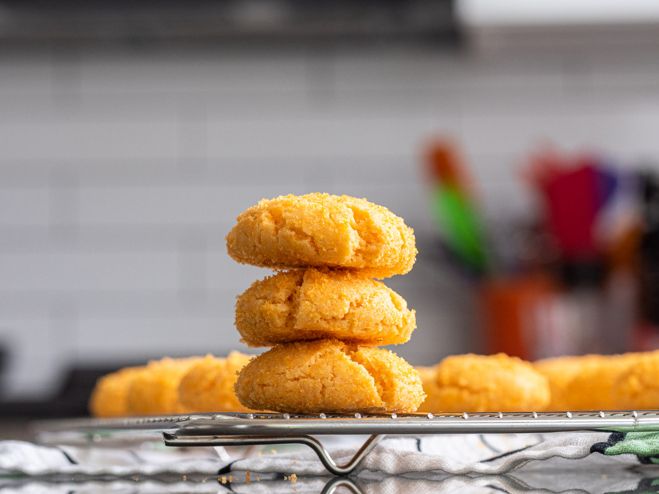 Cheetos cookies stacked up
