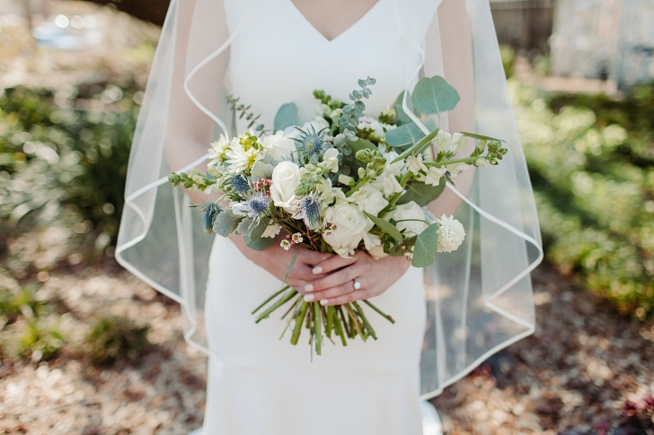 bride with bouquet