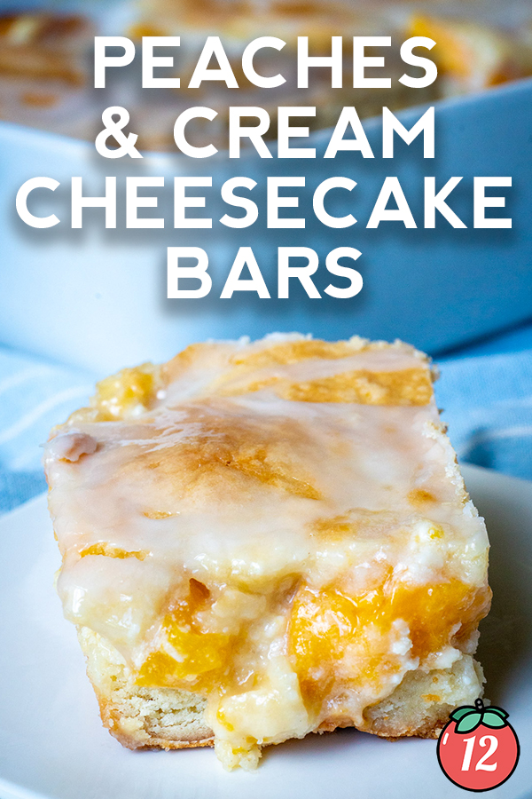 Peaches and Cream Cheesecake Bars