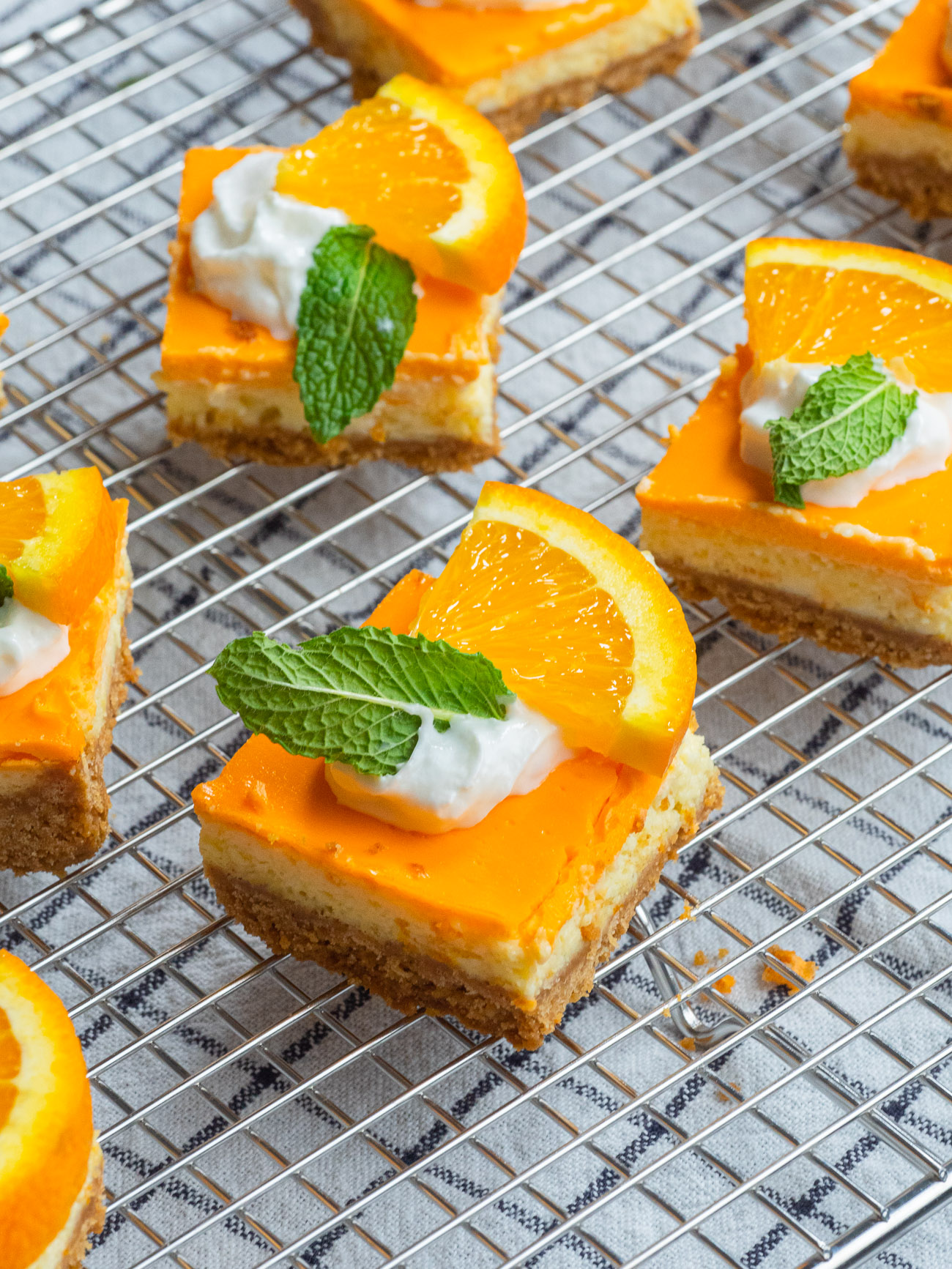 Pan of orange creamsicle bars