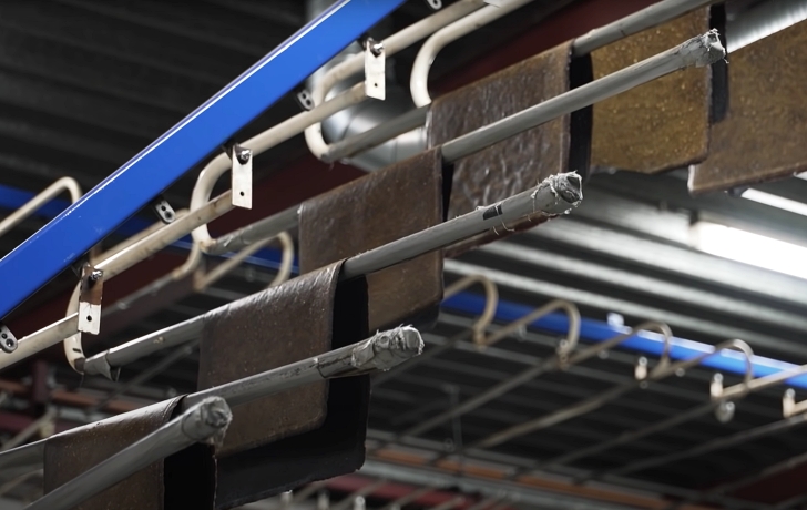 sheets of fruit leather being hung to dry