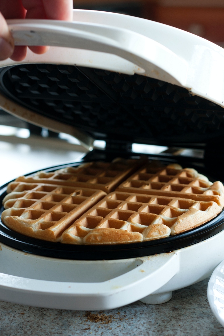 waffle in waffle iron