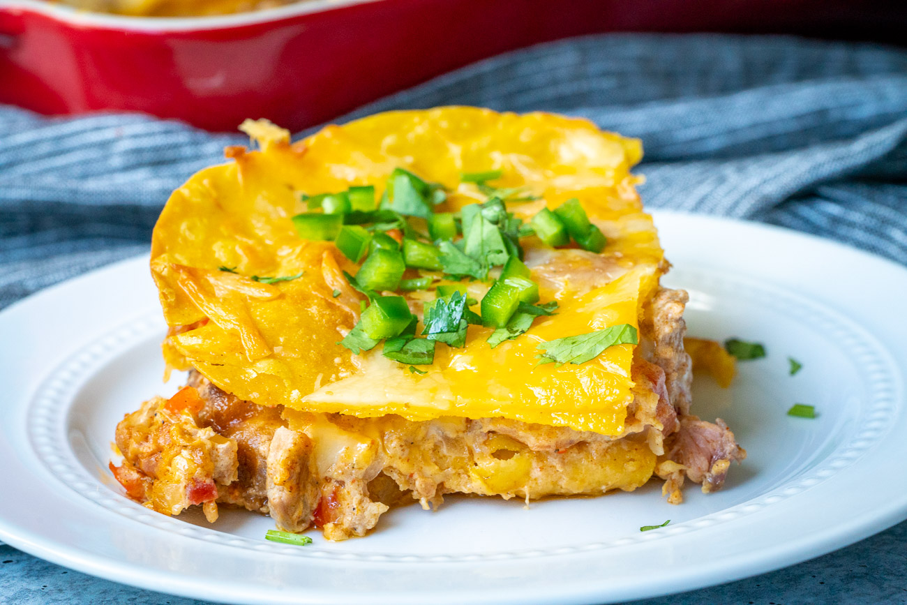 Pulled Pork King Ranch Casserole - Spicy Southern Kitchen