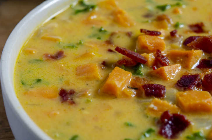 sweet potato bacon chowder