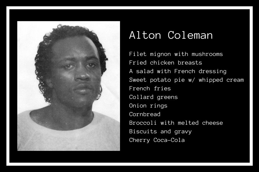 Alton Coleman Final Meal