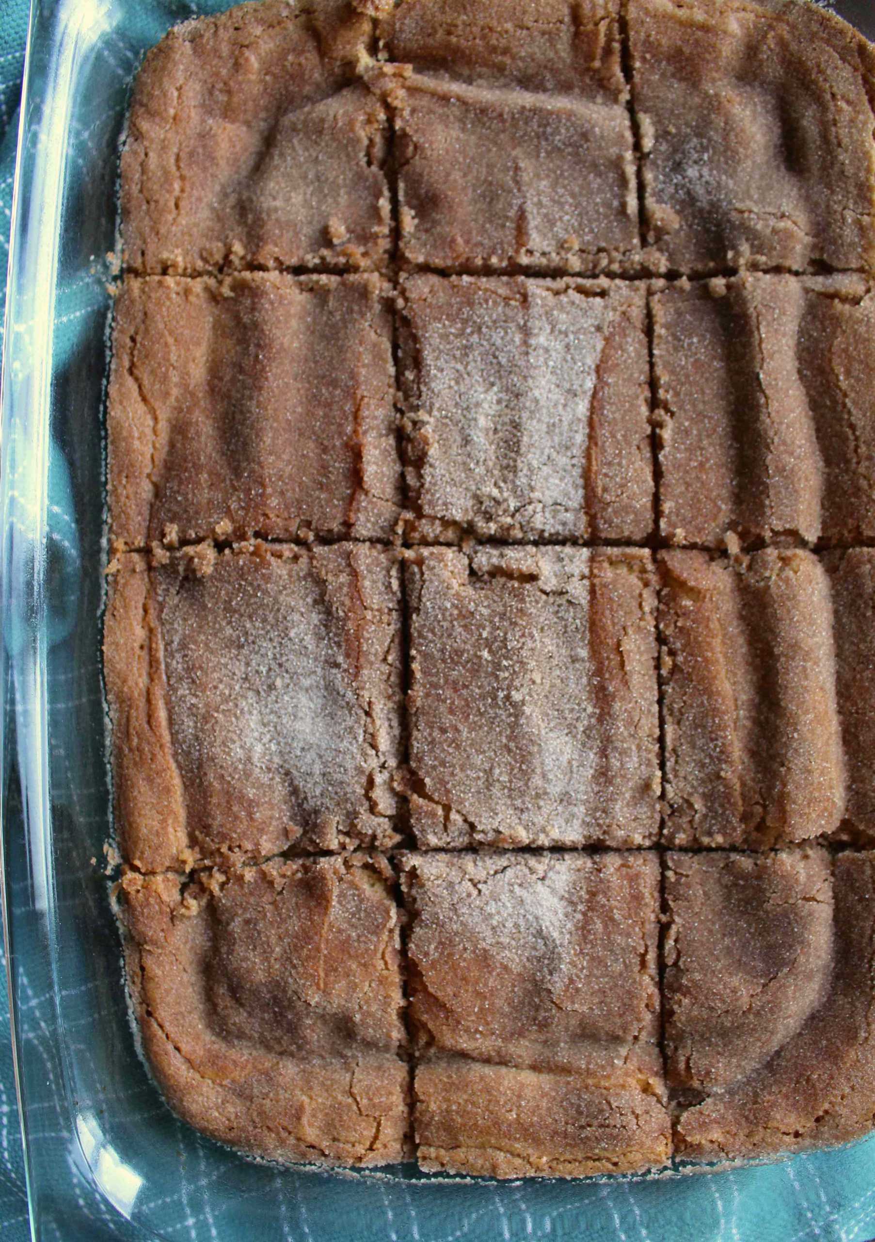 Snickerdoodle bars cut