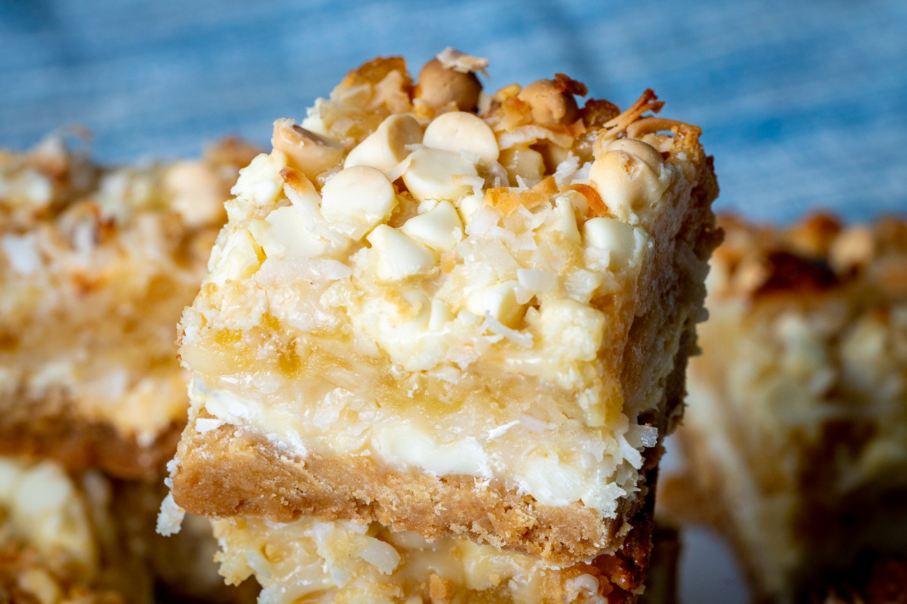 Tropical coconut and pineapple bars