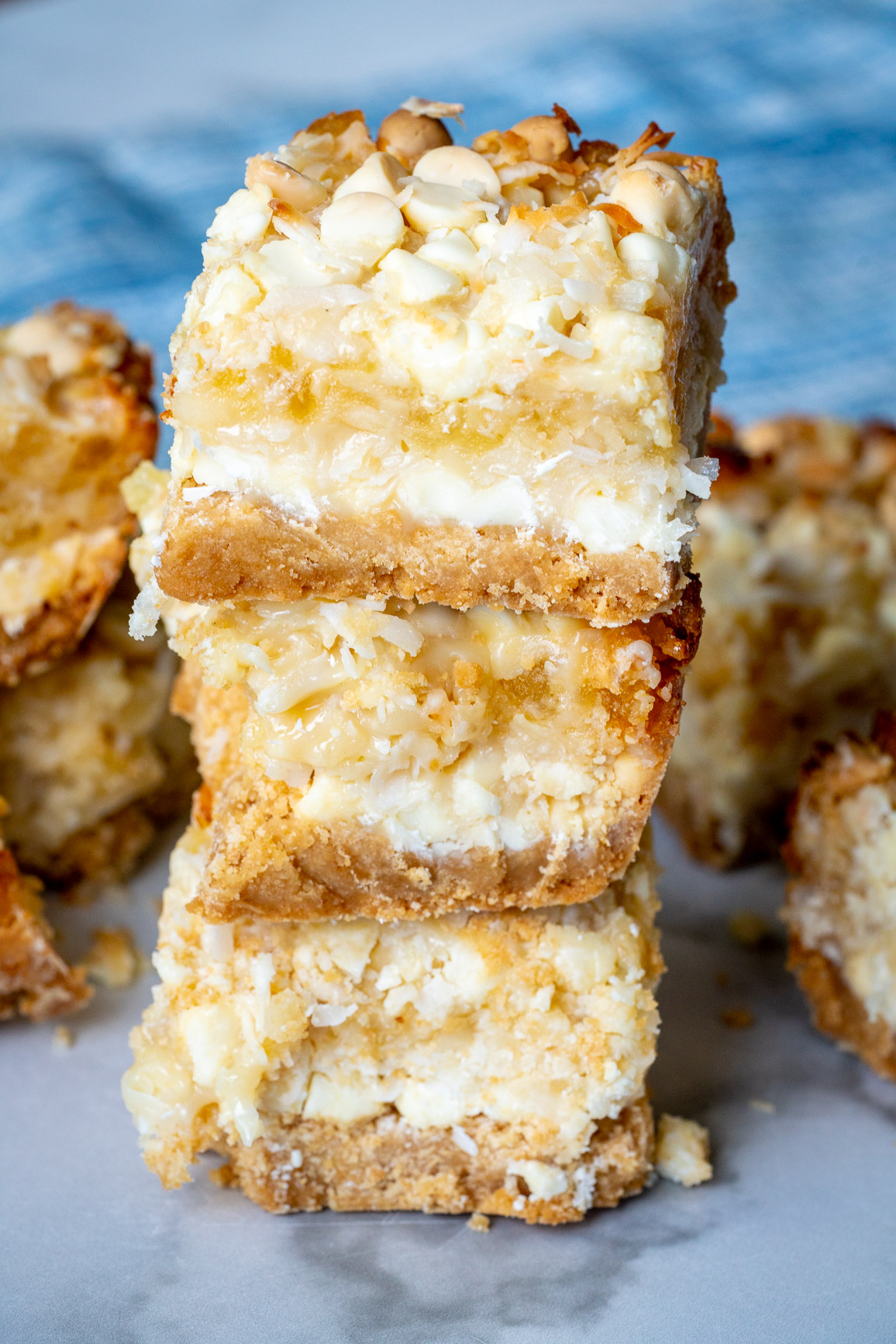 Tropical coconut and pineapple bars