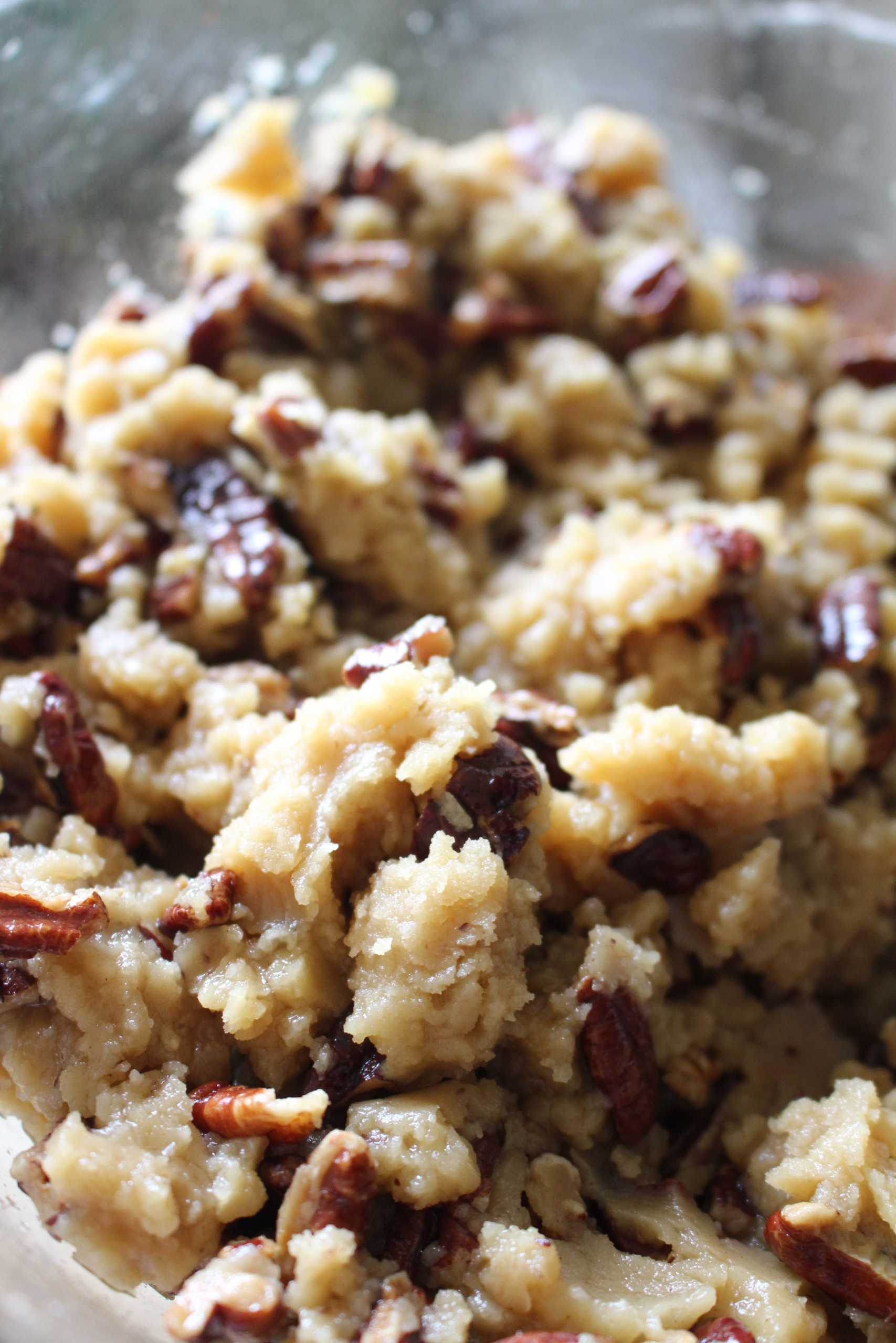 butter pecan shortbread dough