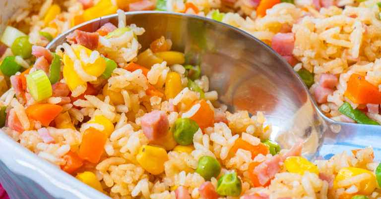 Dump and Bake Fried Rice
