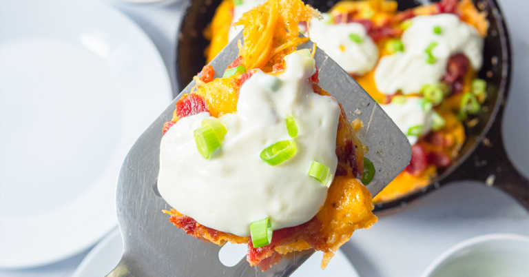 Loaded Smashed Potato Skillet