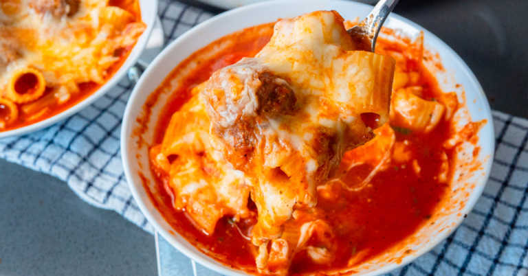 Rigatoni Meatball Soup
