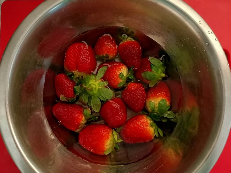 soaking berries
